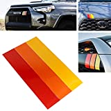 iJDMTOY 10-Inch Classic Retro Style Tri-Color Stripe Decal Sticker Compatible With Toyota/Lexus Exterior or Interior Decoration Grille Fender Hood Side Skirt Bumper Side Mirror Dashboard, etc