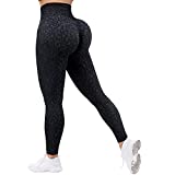 DOULAFASS Women Camo Leggings Scrunch Butt High Waisted Seamless Workout Compression Yoga Pants (14_Navy, Medium)