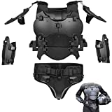 Airsoft Vest Body Armor Vests Adjustable Tactical Molle Chest Protector Set Paintball Combat Gear Cosplay Costumes (Black)