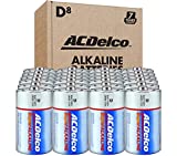 ACDelco 24-Count Size D Cell Alkaline Batteries Super Alkaline Battery 7-Year Shelf Life Recloseable Packaging