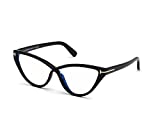 Tom Ford TF 5729-B eyeglasses color 001 Black with Blue Block anti reflective lenses