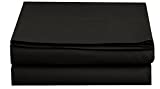 Luxury Flat Sheet on Amazon Elegant Comfort Wrinkle-Free 1500 Thread Count Egyptian Quality 1-Piece Flat Sheet, King Size, Black