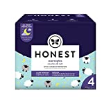 The Honest Company Clean Conscious Overnight Diapers | Plant-Based, Sustainable | Sleepy Sheep | Club Box, Size 4 (22-37 lbs), 54 Count