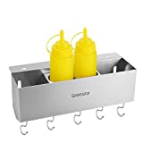 Geesta Stainless Steel Griddle Caddy for 28"/36" Blackstone Griddles, Space Saving BBQ Accessories Storage Box, Easy to Install and Nicely Organized BBQ Accessories Gift