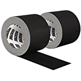 4 Inch Black Gaffers Tape - 2 Pack - 30 Yards per Roll Wide Gaff Tape - No Residue, Non Reflective Matte Cloth - Easy to Tear for Stage Sets, Photography, Filming, and Production Equipment
