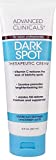 Advanced Clinicals Dark Spot Therapeutic Cream with Vitamin C. Hydroquinone Free. For Age Spots, Blotchy Skin. Face, Hands, Body. Large 8oz Tube. (8oz)