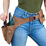 Garden Tool Belt for Women & Men- Womens Tool Belt, Small Tool Belt Pouch for Electrician, Carpenter and Construction- Handmade Full Grain LIFETIME Premium Leather Tool Belt - Fits to 53"