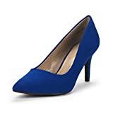 DREAM PAIRS Women's KUCCI Royal Blue Classic Fashion Pointed Toe High Heel Dress Pumps Shoes Size 8 M US