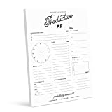 Bliss Collections Daily Planner with 50 Undated 8.5 x 11 Tear-Off Sheets - Productive AF Organizer, Scheduler, Productivity Tracker for Organizing Appointments, Goals, Tasks, Notes and to Do Lists