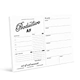 Bliss Collections Productive AF Weekly Planner with 50 Undated 8.5 x 11 Tear-Off Sheets - Weekly Calendar for Planning and Organizing Priorities, to Do’s, Habits and More!