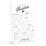 Bliss Collections Daily Planner with 50 Undated 6 x 9 Tear-Off Sheets - Productive AF Organizer, Scheduler, Productivity Tracker for Organizing Appointments, Goals, Tasks, Notes and To Do Lists