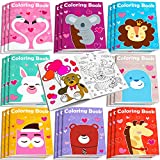 24 Pack Valentine's Day Coloring Books for Kid Boy Girl, Coloring Books with Heart, Cupid, Unicorns, Animal in Love, Valentines Activity for Valentine's Classroom Exchange Prizes Gifts Party Favor