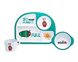 Eric Carle Toddler Plates Bowls and Cup Set, Kids Plates, Kids Dinnerware Set, BPA Free Melamine Dishes, The Very Hungry Caterpillar