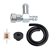 Hipa 33/64" Fuel Tank Shut Off Valve + Fuel Filter for MTD Troy Bilt Toro Craftsman Generac Portable Generator Lawn Mower Snow Blower