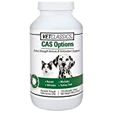 Vet Classics CAS Options Extra Strength Immune & Antioxidant Support for Dogs & Cats, Contains Reishi, Maitake, Shitake Mushrooms, Turkey Tail, 120 Chewable Tablets