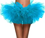 Simplicity Blue Adult Tutu Plus Size Women's Classic 5 Layered Tulle Tutu Skirt Ballerina Dress, Sky Blue Adult Tutu