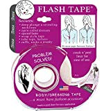 Braza Flash Tape - Double Sided Clear Adhesive Clothing, Fabric and Body Tape - 2 Rolls