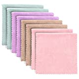 Super Soft Burp Cloths 8 Pack - Thick Baby Washcloths - Extra Absorbent - Perfect Size Large 20" by 10" - Light and Easy to Carry - Milk Spit Up Rag - Burpy Cloths for Unisex, Boy, Girl - Multicolored