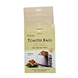 BoKiloh Non Stick Toaster Bags, 6.7''x7.5'', 4PCS, Easy to Clean Perfect For Sandwiches Hot Dogs Chicken Fish Vegetables Panini & Garlic Toast, Suit for Microwave Grill Toaster Reuse 100 Times