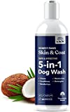 Honest Paws Dog Shampoo and Conditioner - 5-in-1 for Allergies and Dry, Itchy, Moisturizing for Sensitive Skin - Sulfate Free, Plant Based, All Natural, with Aloe and Oatmeal -16 Fl Oz