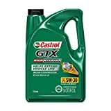 Castrol GTX High Mileage 5W-30 Synthetic Blend Motor Oil, 5 Quarts