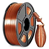 3D Printer Filament PLA Silk, 1.75mm PLA Filament Silk Red Copper, Fit FDM 3D Printer, 1 KG Spool, Dimensional Accuracy +/- 0.02 mm, PLA Silk Red Copper