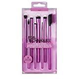 Real Techniques Everyday Eye Essentials Makeup Brush Kit, Eye Makeup Brushes for Eye Liner, Eyeshadow, Brows, & Lashes, Synthetic Bristles, Cruelty-Free & Vegan, 8 Piece Set