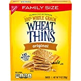 Wheat Thins Original Whole Grain Wheat Crackers, Holiday Crackers for Cheese, Family Size, 14 oz