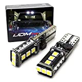 iJDMTOY (2) Xenon White High Power 9-SMD 906 912 920 921 T15 LED Replacement Bulbs Compatible With Truck 3rd/Third Brake Lamp Cargo Illumination Lights