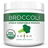 KOYAH - Organic USA Grown Broccoli Powder (1 Scoop Equivalent to 1/4 Cup Fresh): 20 Scoops, Freeze-dried, Whole-Vegetable Powder