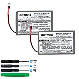 Batmax 2 Packs 2000mAh LIP1522 Battery for Sony Playstation 4 PS4 Slim Pro Dualshock 4 CUH-ZCT2 CUH-ZCT2U CUH-ZCT1E CUH-ZCT1H CUH-ZCT1U Wireless Controller (Big and Small Plug)