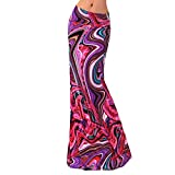 Wondba Womens Elastic Waist Floor Length Flare Skirt Print/Stripe Slim High Waist Stretchy Wrap Hip Hem Long Maxi Skirt