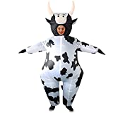 RHYTHMARTS Inflatable Costume Cow Costumes Fancy Dress Cosplay Blow Up Jumpsuit Christmas Halloween Costumes for Adult