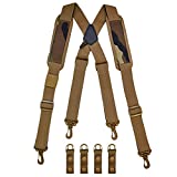 MeloTough Police Duty Belt Suspenders Tactical Harness with Belt Loop 4 pc, Khaki Color…