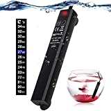 ZEETOON 25W Aquarium Heater, Automatic Thermostat Betta Fish Tank Heaters, Tortoise Small Water Warmer for 2-5 Gallon Container with 1 Stick-on Thermometer Strip