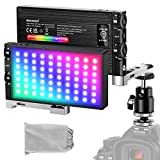 Neewer RGB LED Camera Video Light, 12W RGB150 Full Color/Pocket-Size/Dimmable 2500k~8500K/CRI97+/12 Light Effects/3200mAh Rechargeable Battery/Aluminum Alloy Shell for Gaming/YouTube/Vlog/Photography