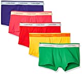 Calvin Klein Men's Cotton Stretch Multipack Low Rise Trunks Pride Pack, Fury/Crissie Pink/Summer Shine/Envy/Powerful, M