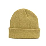 DELUSION MFG Merino Wool Blank Beanie - Mustard Yellow