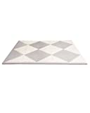 Skip Hop Baby Play Mat, Interlocking Foam Floor Tiles, 70" x 56", Playspot, Grey/Cream