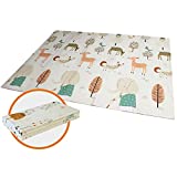 Baby Folding mat Play mat Extra Large Foam playmat Crawl mat Reversible Waterproof Portable Double Sides Kids Baby Toddler Outdoor or Indoor Use Non Toxic, Colorful（57x76x0.4in）