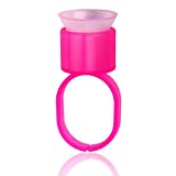 ORIONE 100PCS Portable Tattoo Pigment Ring Cap Microblading Glue Ink Ring Cup Sponge Inside Holder Permanent Makeup Cosmetic Accessories (Pink)