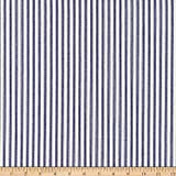 Roc-Lon® 45' Ticking Stripe Twill Fabric, Navy Yard