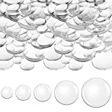 100 Pieces Clear Glass Dome Cabochons Round Cabochons Dome Tiles Transparent Glass Gem for Crafts Half Round Flat Back for DIY Earring Necklace Ring Jewelry Making (12 mm, 16 mm, 18 mm, 25 mm, 30 mm)