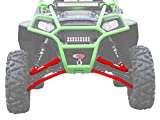 SuperATV 1.5" Red Forward Offset A Arms for 2011-2014 Polaris RZR XP 900/2012-2014 RZR XP 4 900 | Fit up to 30" Tires | 1.25" Tubing 25% Larger Than Stock | UV-Resistant Powder Coat Finish!