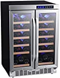 EdgeStar CWR362FD 24 Inch Wide 36 Bottle Built-In Wine Cooler with Dual Cooling Zones