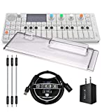 Teenage Engineering OP-1 Portable Synthesizer, Sampler, and Controller Bundle with Decksaver Clear Cover for OP-1, Blucoil USB Wall Adapter, 3-FT USB 2.0 Type-A Extension Cable, and 3x 7" Aux Cables