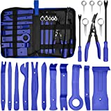 AXELECT 19Pcs Trim Removal Tools Clip Pliers,Car Panel Door Audio Trim Removal Tool Kit, Auto Clip Pliers Fastener Remover Pry Tool Set with Storage Bag