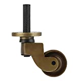 Set of 4 Solid Brass Stem Caster Heavy Duty & Safe for All Floors Perfect Replacement for Floor Mat Antique Brass Finish Caster Wheels for Chairs/Tables/Furniture