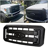 KUAFU Front Radiator Grill Hood Grille for 2011-2016 Ford F250 F350 F450 F550 Super Duty Black Replace For BC3Z8200G (Without Center Emblem)