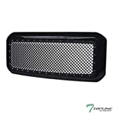 TLASP 7422437774737 For 2011-2016 Ford F250 / F350 Superduty Glossy Black Rivet Bolt Steel Mesh Front Grille